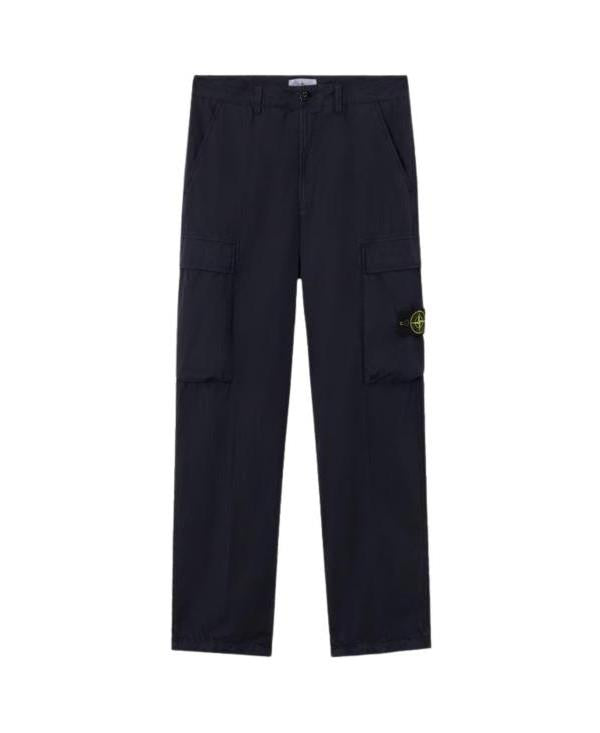STONE ISLAND Stretch Cotton Tela Paracadute Cargo Pants Black