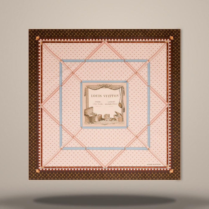 Louis Vuitton Beige Shelle Square 90 Scarf M98529