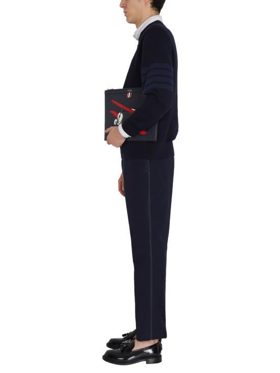 THOM BROWNE Navy Long Sleeve Sweatshirt