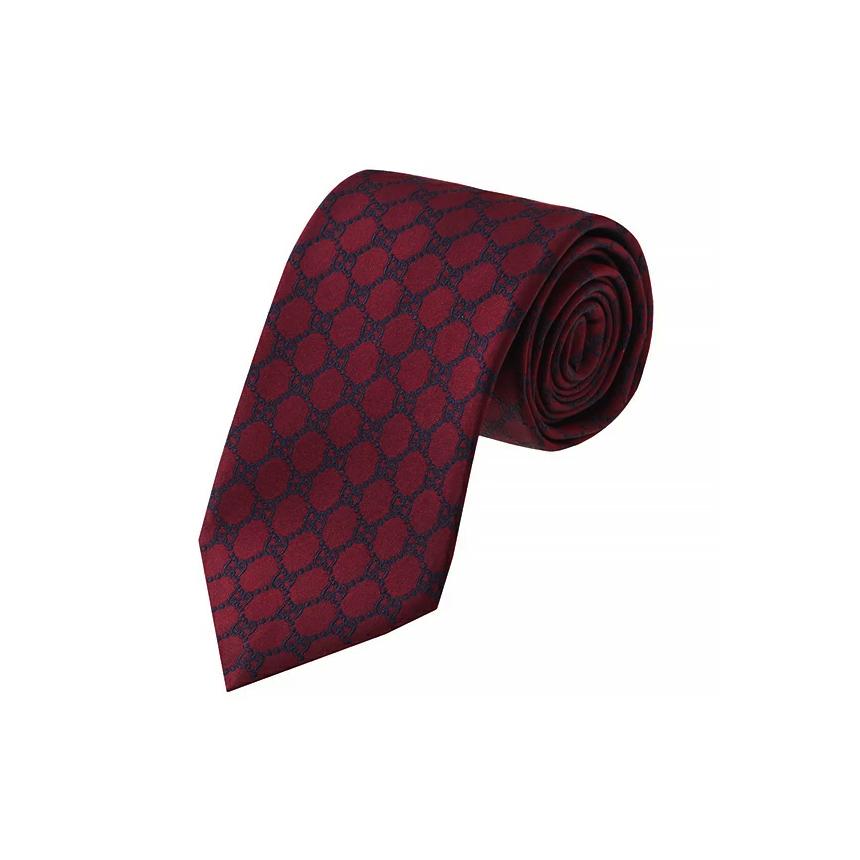 GUCCI Burgundy Logo Silk Tie for Men 456524 4B002 6068 GG