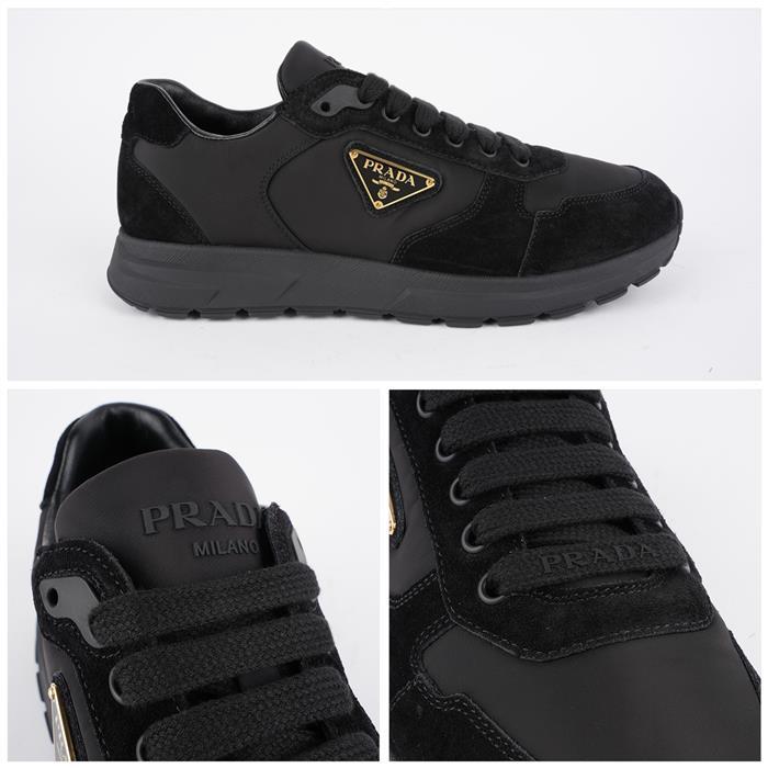 PRADA Prax 20 Re-Nylon Suede Low-Top Sneakers 2EE436 D7C F0002
