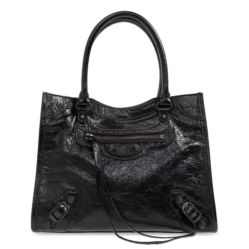 BALENCIAGA Le City Black Leather Tote Bag
