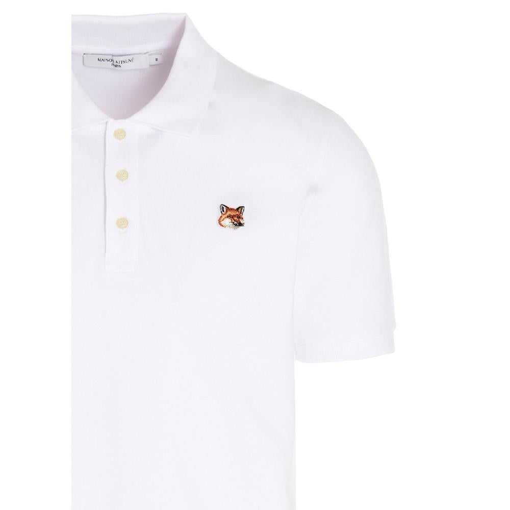 Maison Kitsune Men's Fox Head Polo Shirt FU00203KJ7007 P100