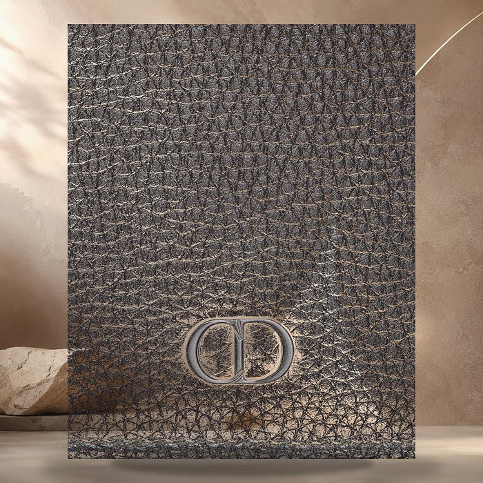 DIOR Black Grained Calfskin CD Icon Business Card Holder