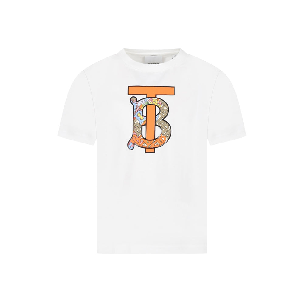 BURBERRY TB Logo White Cotton T-Shirt Women
