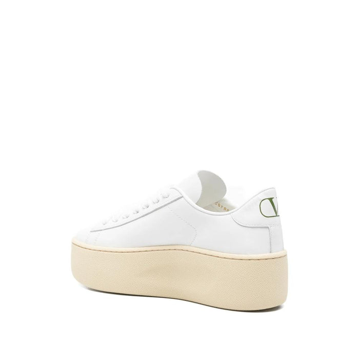 VALENTINO Rockstud Low-Top Leather Sneakers White Women