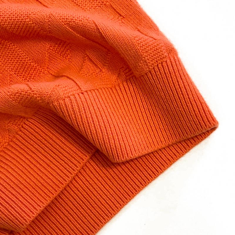 HERMES H Logo Long Sleeve Wool Crewneck Sweater Etoupe