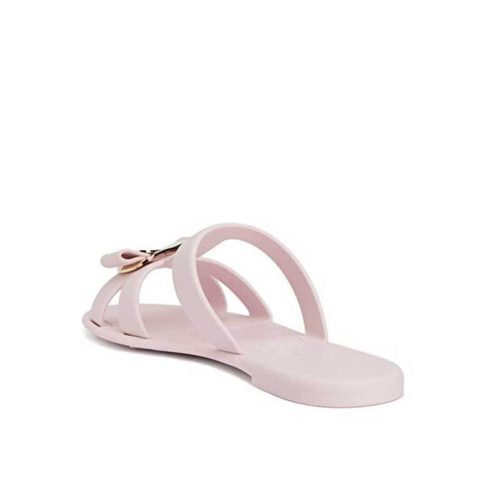 Ferragamo New Vara Plate Slide Sandals Women Black Leather
