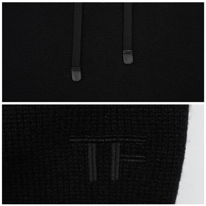 TOM FORD Black Cashmere Zip-Up Sweater