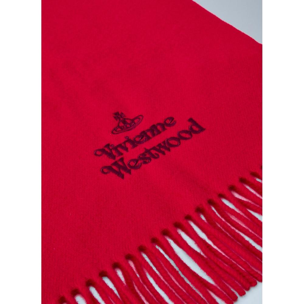 Vivienne Westwood Logo Wool Scarf Muffler Gray Unisex