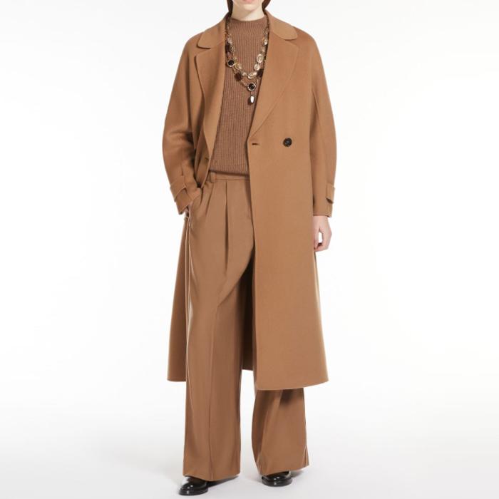Max Mara Evano Camel Long Coat 2429016103600 045 EBANO