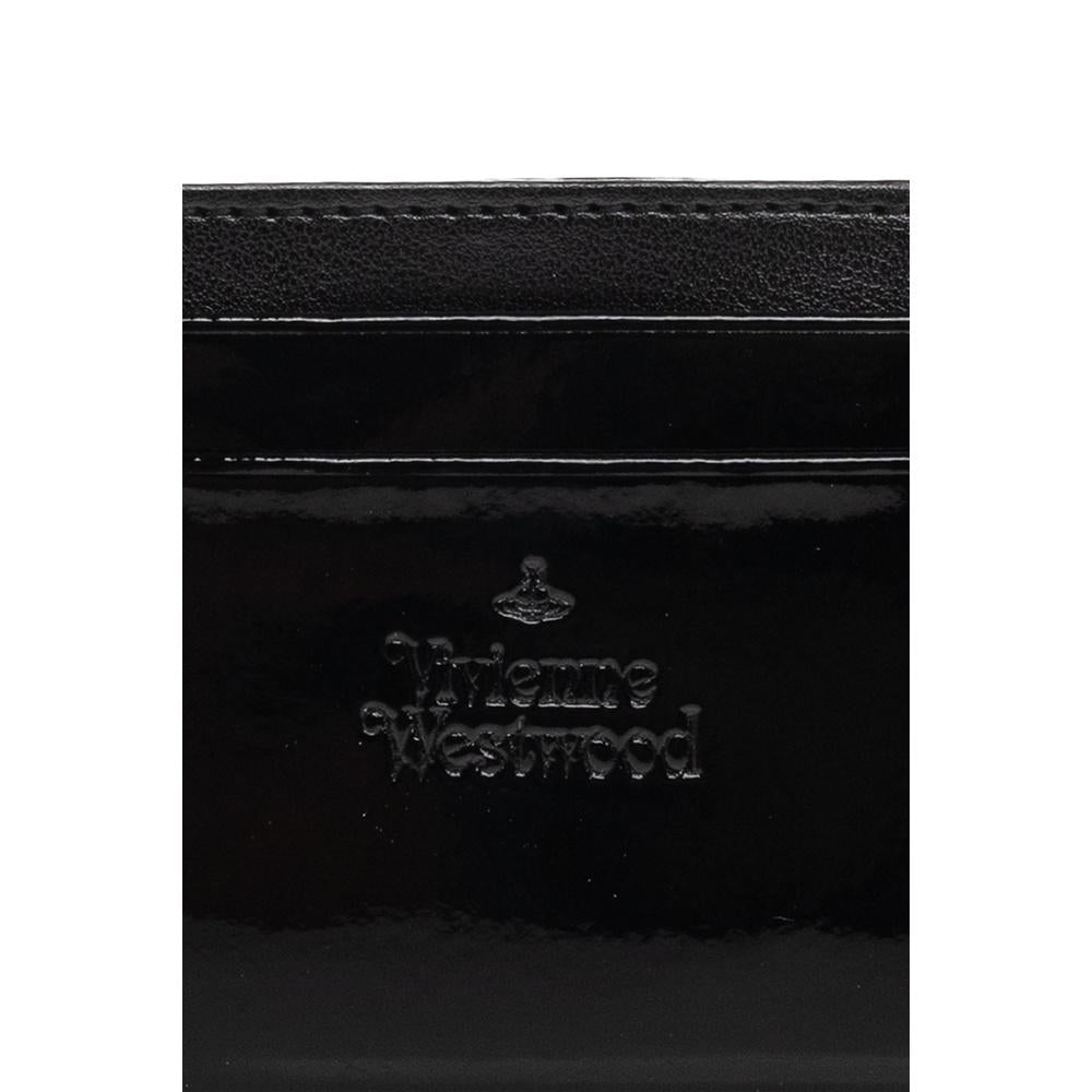 Vivienne Westwood ORB Logo Leather Card Holder Black