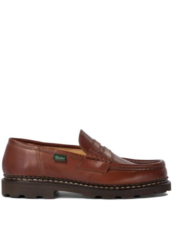 PARABOOT REIMS Leather Loafers Mens Black 099403 DOM