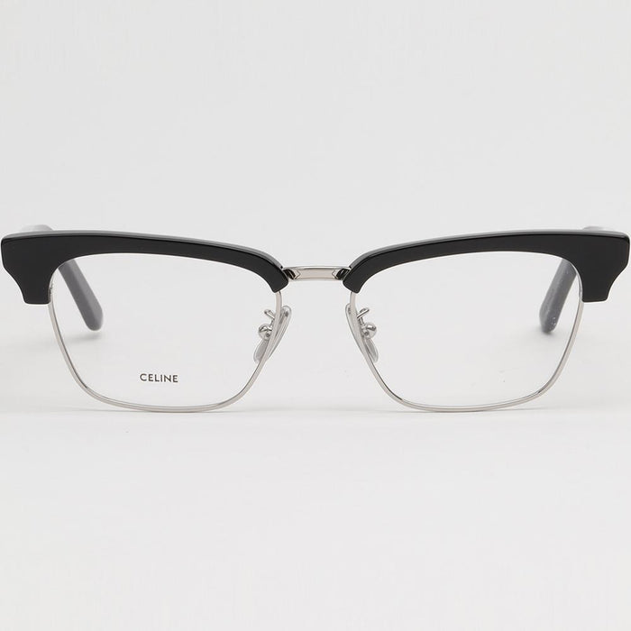CELINE Silver Half-Rim Browline Eyeglasses Unisex