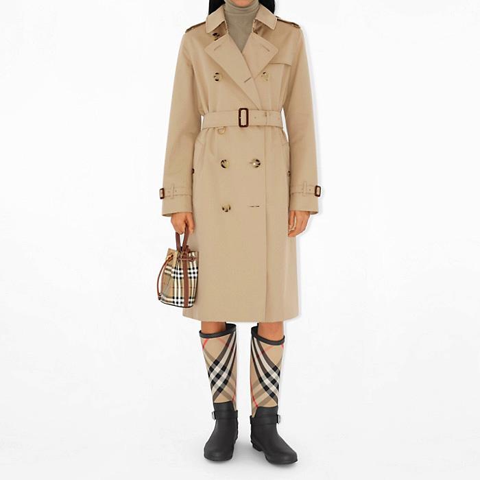 BURBERRY Mini TB Check Bucket Shoulder Bag