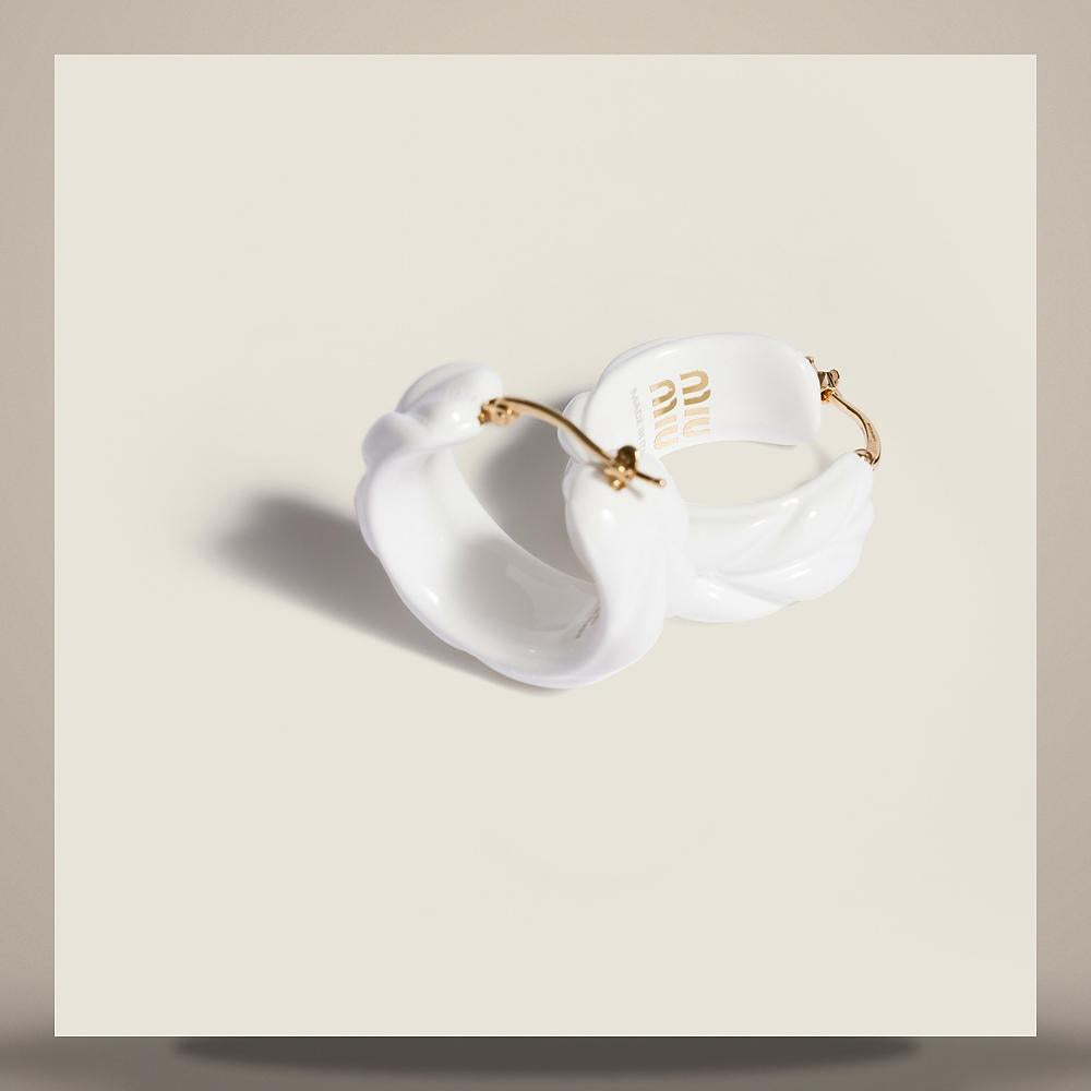 Miu Miu Matelassé Plexiglass Earrings 5IO510 2G9P F0009