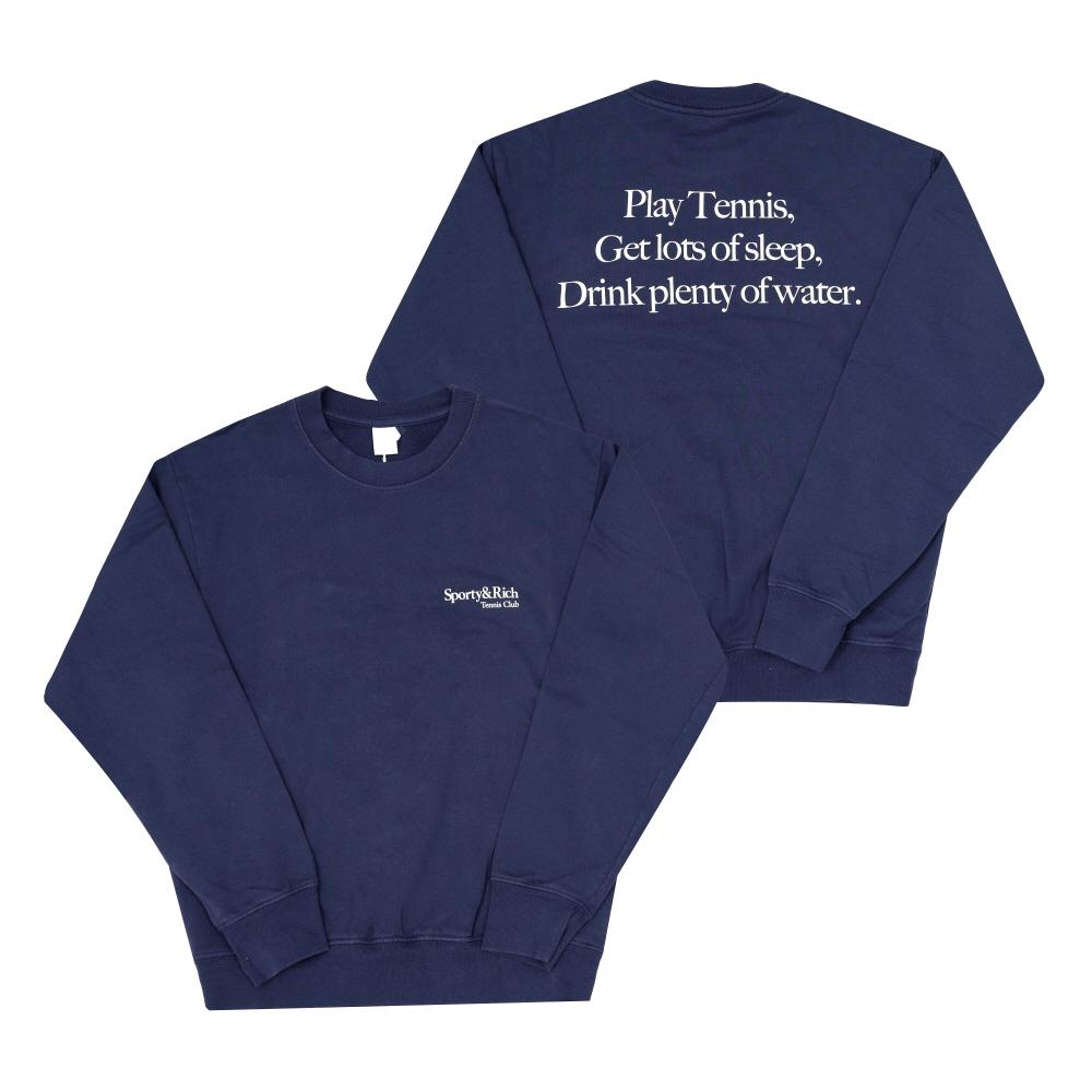 SPORTY&RICH Dark Navy Unisex Sweatshirt ST071621425 BL106