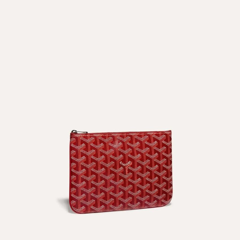 GOYARD Red Senat PM Leather Clutch Pouch for Women SENAT2 PM LTY02 CL02P