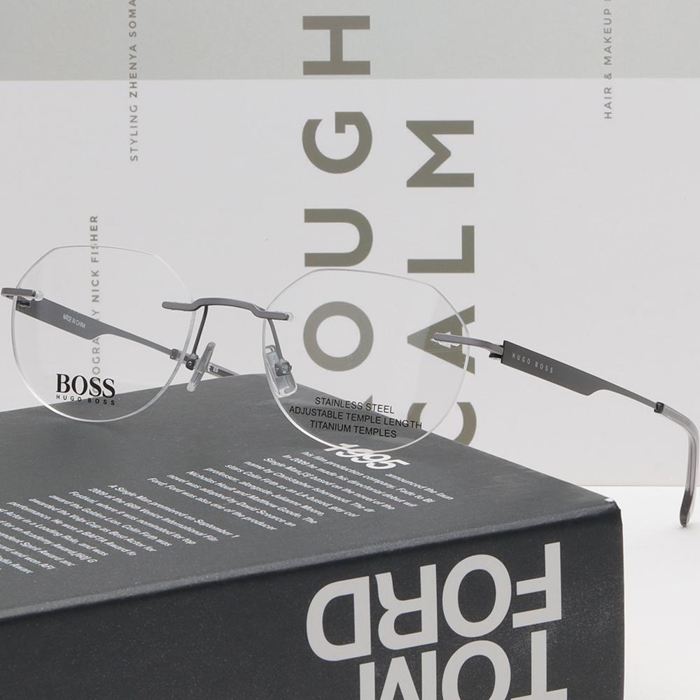 HUGO BOSS Rimless Titanium Lightweight Unisex Eyeglass Frame BOSS 1265D SVK