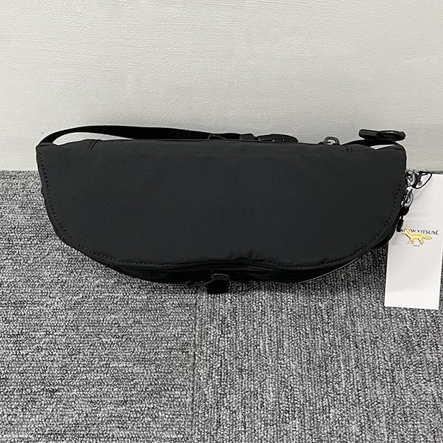 Maison Kitsune Black Flash Fox Belt Bag Hip Pack NM05171 WQ4034 P199