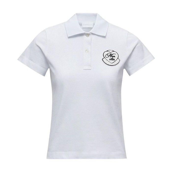 Moncler Big Logo Short Sleeve Polo T-Shirt White 8A00005 89A16 00A