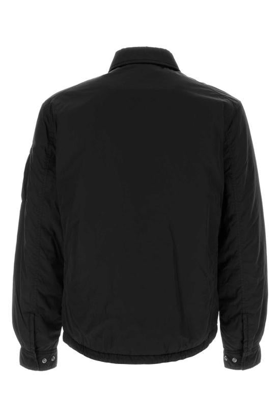 CP Company Black Lightweight Zip Jacket for Men 21CMOS023A 005904G 999 BLACK DOM