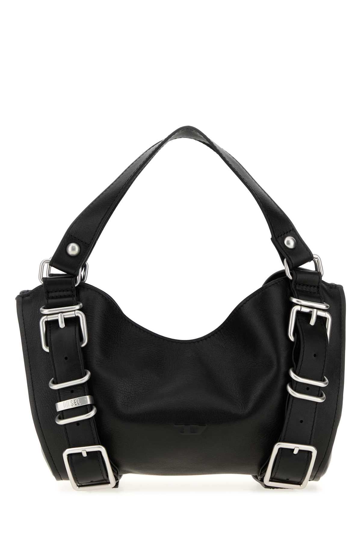 DIESEL Black Leather Shoulder Bag
