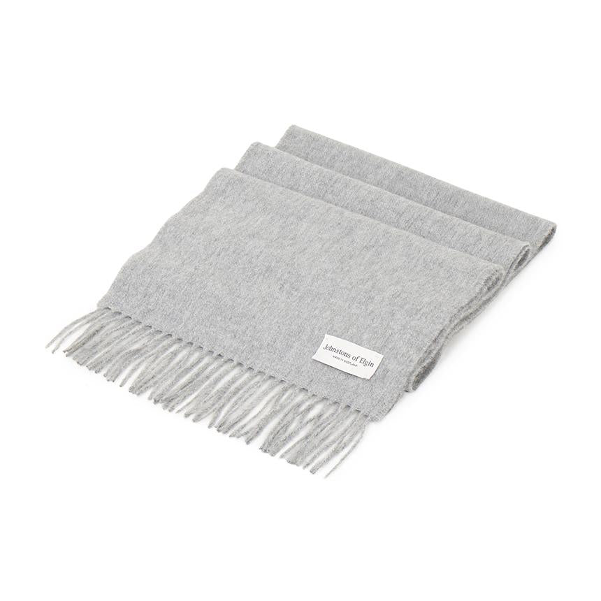 Johnstons of Elgin Cashmere Unisex Scarf HA0200 LIGHT GREY