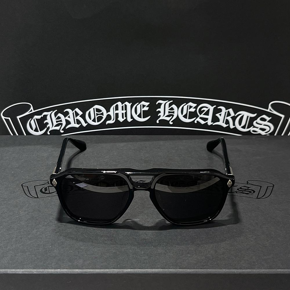 Chrome Hearts Black Zipper Aviator Sunglasses Glasses