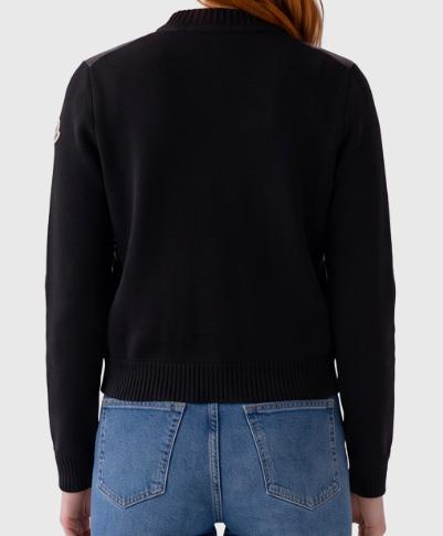 Moncler Black Nylon Down Bomber Jacket