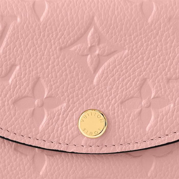 Louis Vuitton Calfskin Rosalie Coin Purse Black Pink Wallet
