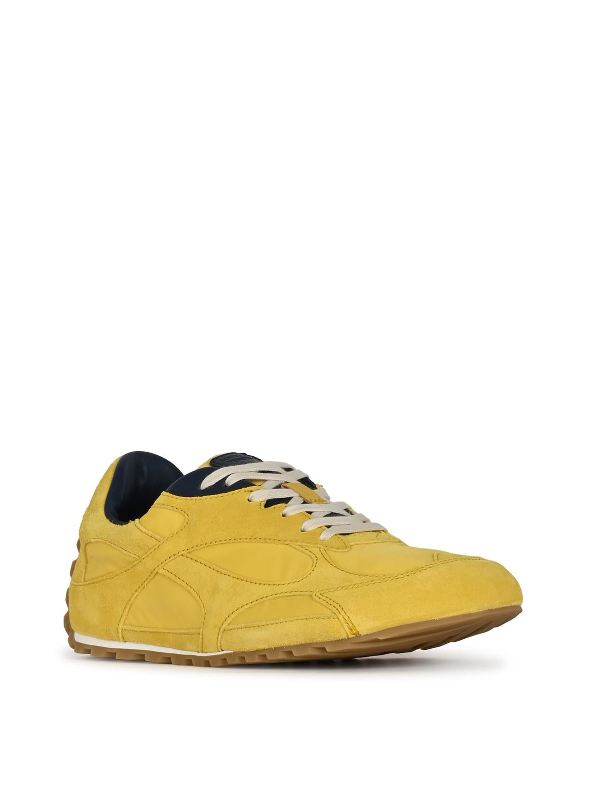 Bottega Veneta White Leather Low-Top Sneakers