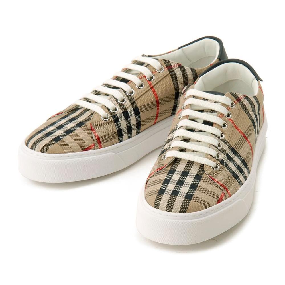 BURBERRY Check Canvas Low-Top Sneakers for Men