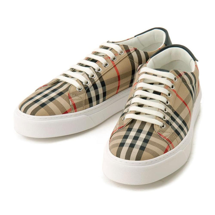 BURBERRY Check Canvas Low-Top Sneakers for Men