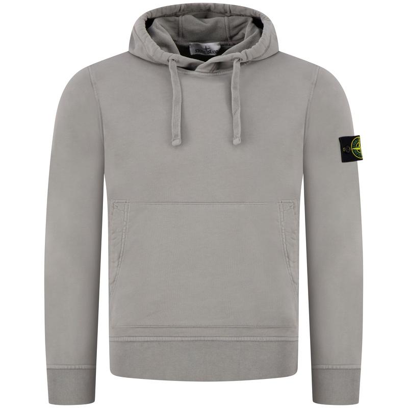 STONE ISLAND Organic Cotton Fleece Men's Hoodie Sweatshirt