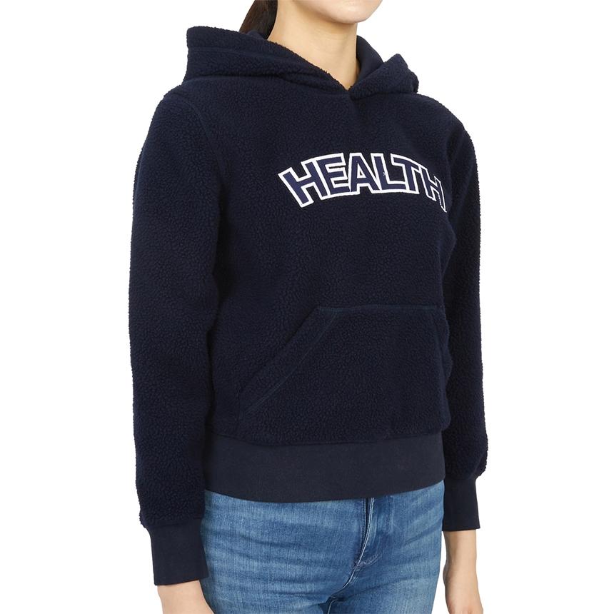 SPORTY&RICH Women’s Navy Hooded Sweatshirt