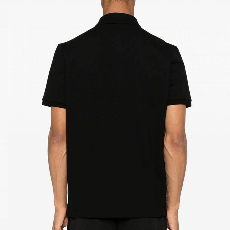 Moncler Men’s Logo Patch Cotton Piqué Polo Shirt Black