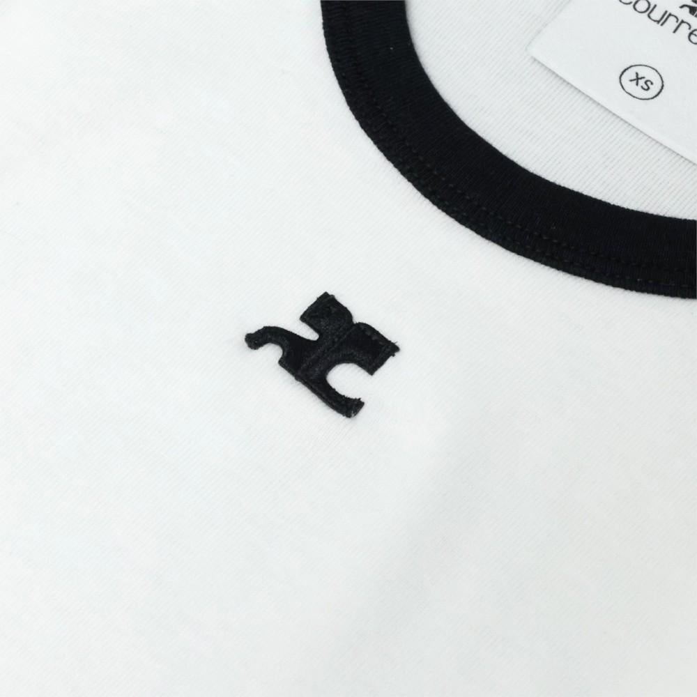 courreges Contrast Trim Re-Edition Women’s Short Sleeve T-Shirt