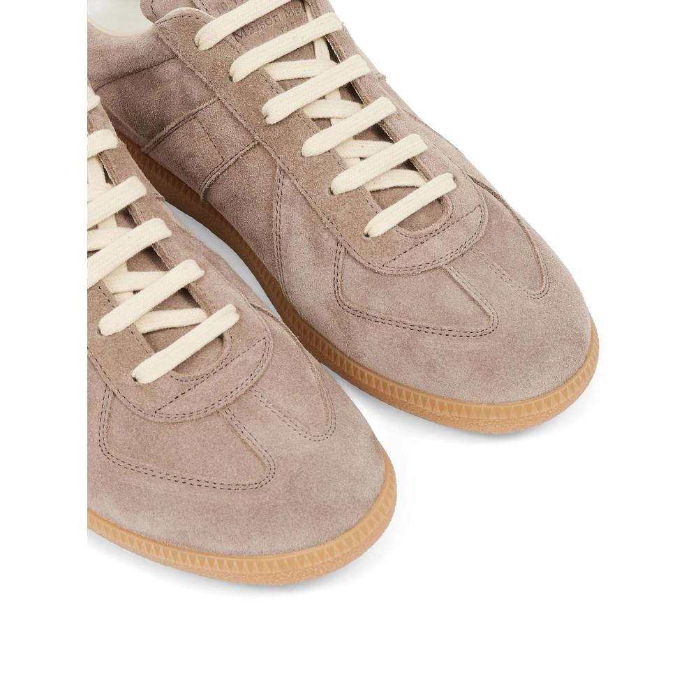 Maison Margiela White Leather Low-Top Sneakers