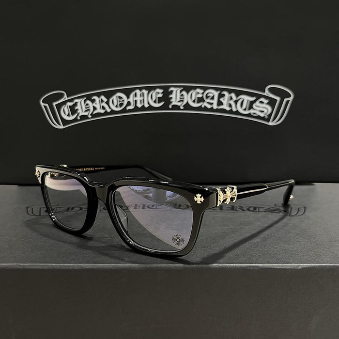 Chrome Hearts Cox Ucker Black 18K Gold Plated Eyeglasses