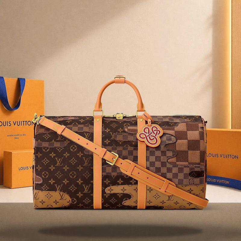 Louis Vuitton Keepall Bandouliere 50 Brown Tote Bag M26119