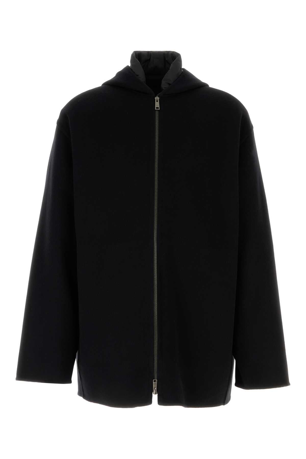PRADA Black Wool Single-Breasted Jacket
