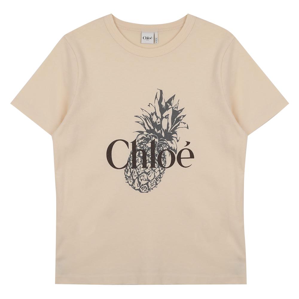 Chloe Cotton Jersey Baby Fit Logo T-Shirt CH25AJH11170 6H1