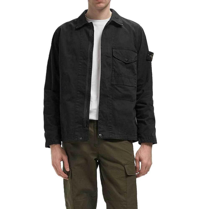 STONE ISLAND Stretch Overshirt Jacket Black Men's 1200001