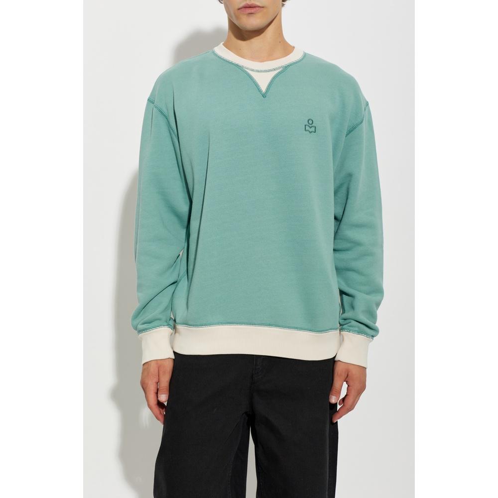 Isabel Marant Myker Logo Crewneck Sweatshirt Men’s Navy Cotton
