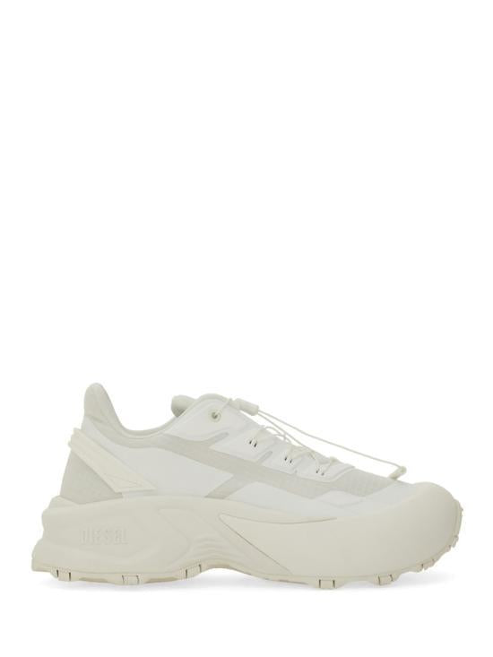 DIESEL White Leather Low-Top Sneakers for Men Y03444P6918T1003 WHITE DOM