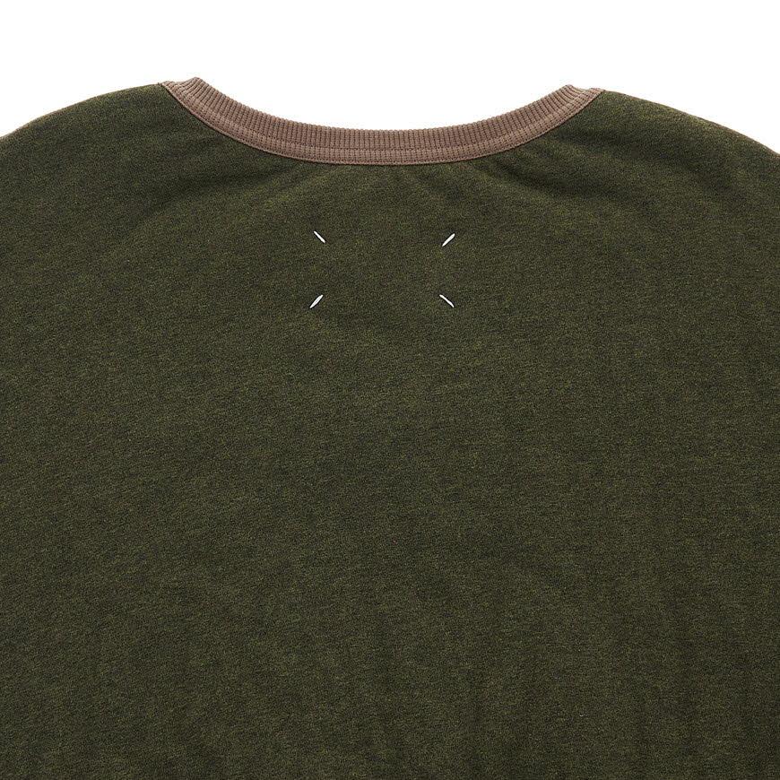 Maison Margiela Bird Patch Crewneck Sweatshirt for Men Navy Cotton