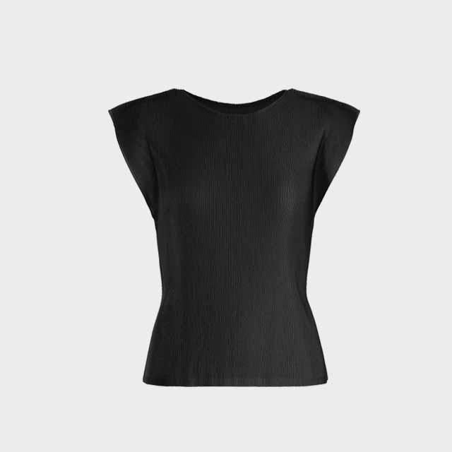 Issey Miyake Pleats Please August Mist Charcoal Short Sleeve T-Shirt Wo FK292 17