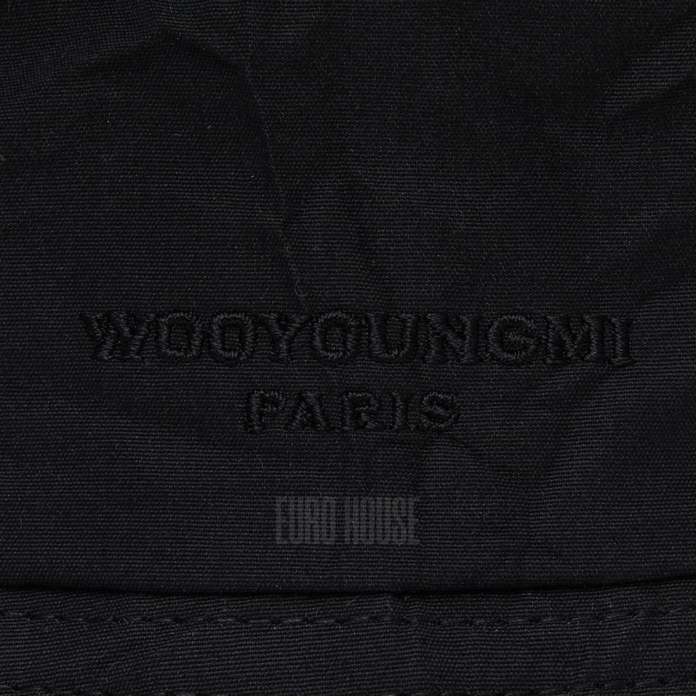 WOOYOUNGMI Crinkled Black Unisex Safari Bucket Hat W231AC53 929B
