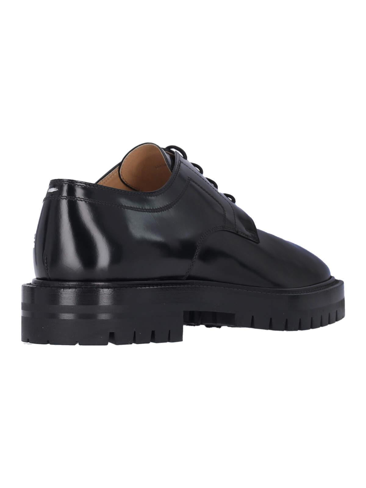 Maison Margiela Black Leather Derby Shoes Men’s Dress Shoes